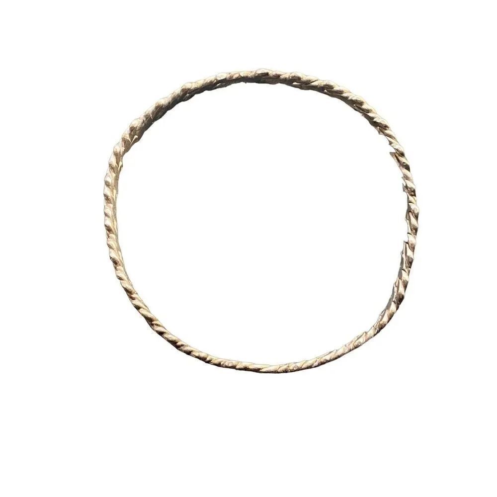 Sterling silver 925 flat twisted bangle bracelet vintage